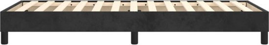 vidaXL - Boxspring - bed - fluweel - zwart - 90x200 - cm