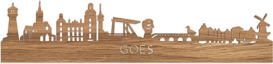 Skyline Goes Oak Wood - 100 cm - Décoration d'intérieur design - Décoration murale