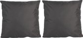 8x Bank/sier kussens voor binnen en buiten in de kleur antraciet grijs 45 x 45 cm - Tuin/huis kussens