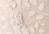 Photo Wallpaper King - Papier peint - Papier peint non tissé - Papier peint photo - Fleurs en papier (Beige) - Fleurs - 350 x 245 cm
