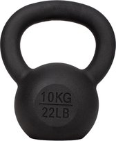 Bol.com Cast iron/ Gietijzeren kettlebell - 1 x 10KG - Zwart - Fitness/ Crossfit aanbieding