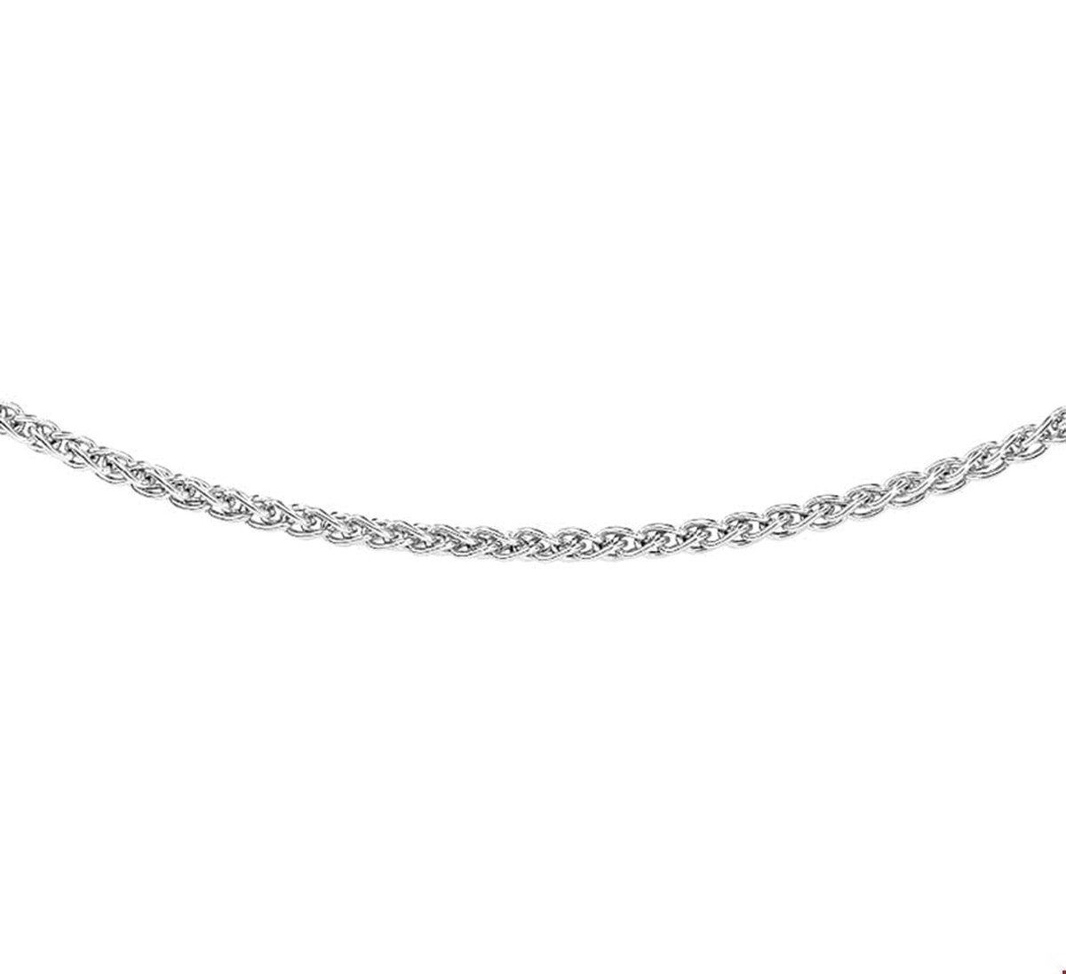 Zilver Gerhodineerde Collier vossestaart 2 1309653 50 cm