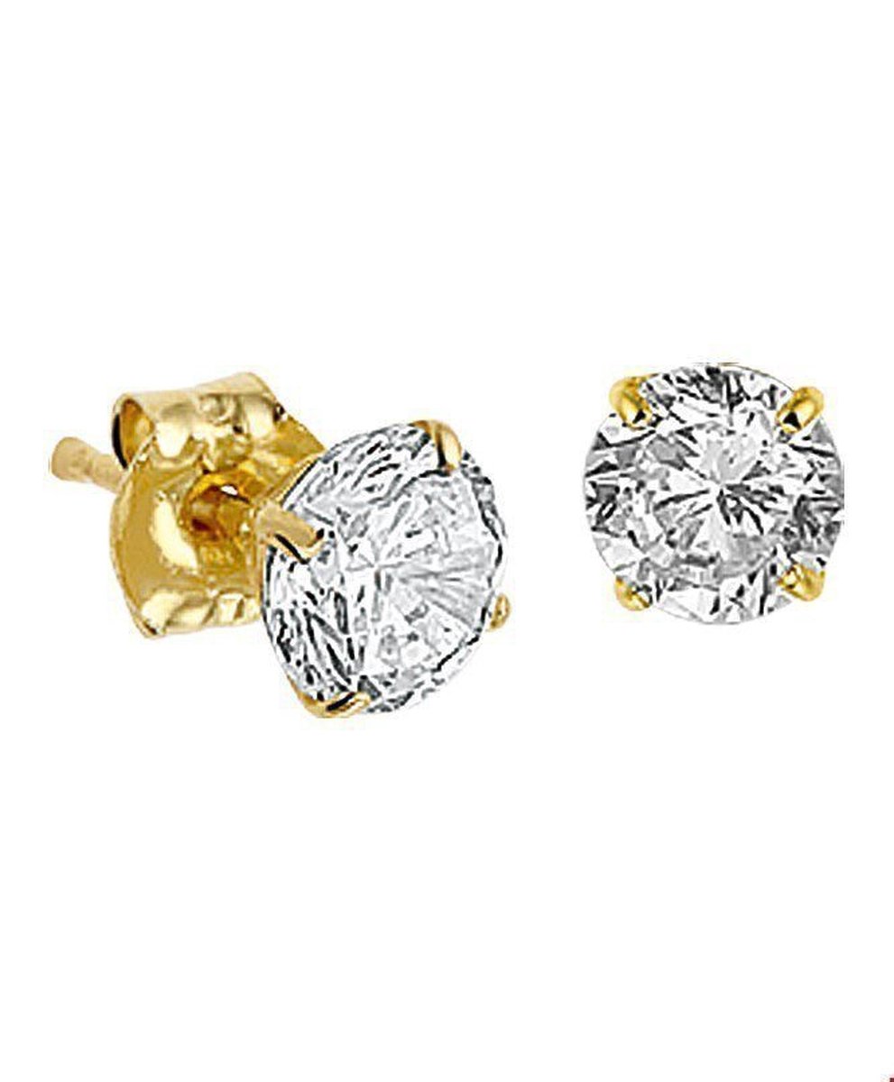Geelgouden Oorknoppen zirkonia 4017292