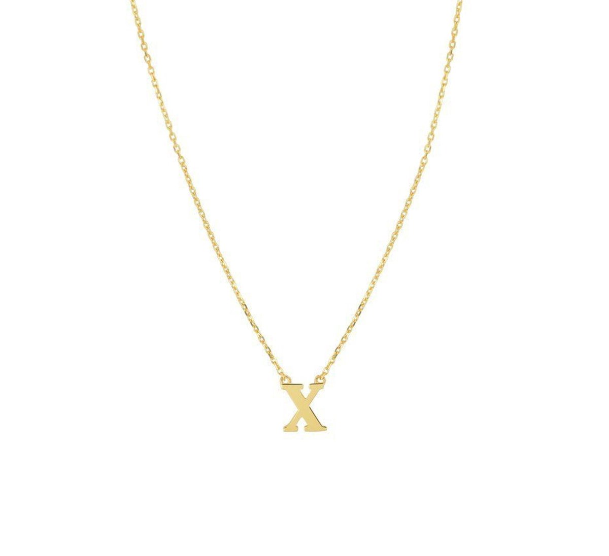 Geelgouden Collier letter X 40 - 42 - 44 cm 4021388