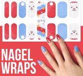 By Emily - Nagel wrap - Happy Snowman | 16 stickers | Nail wrap | Nail art | Trendy | Design | Nagellakvrij | Eenvoudig | Nagel wrap | Nagel stickers | Folie | Zelfklevend | Sjablonen
