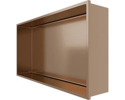 ALONI inbouwnis – 30x60x10 cm – geborsteld koper