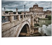 WallClassics - Dibond - Stad Rome - 100x75 cm Foto op Aluminium (Wanddecoratie van metaal)