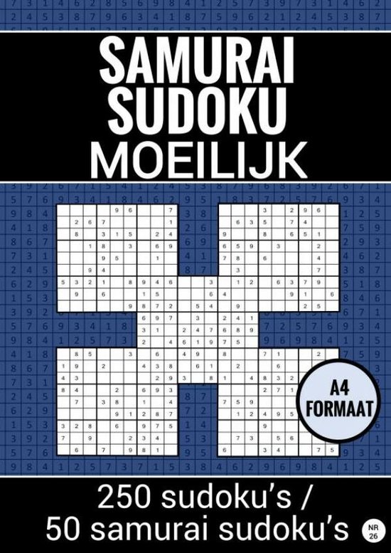 Sudoku Moeilijk: Samurai Sudoku Puzzels - nr. 26 - cover