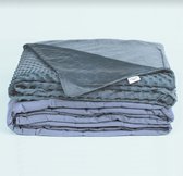 Katoenen Verzwaringsdeken - Wasbare dotted minky hoes - Weighted Blanket - 6.8 KG - 150x200 cm - Warm Grijs