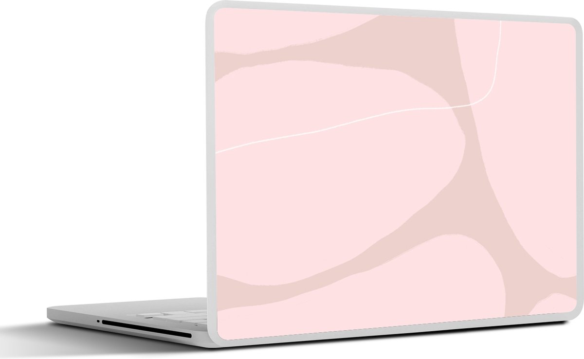 Laptop sticker - 12.3 inch - Roze - Geometrische vormen - Abstract - 30x22cm - Laptopstickers - Laptop skin - Cover