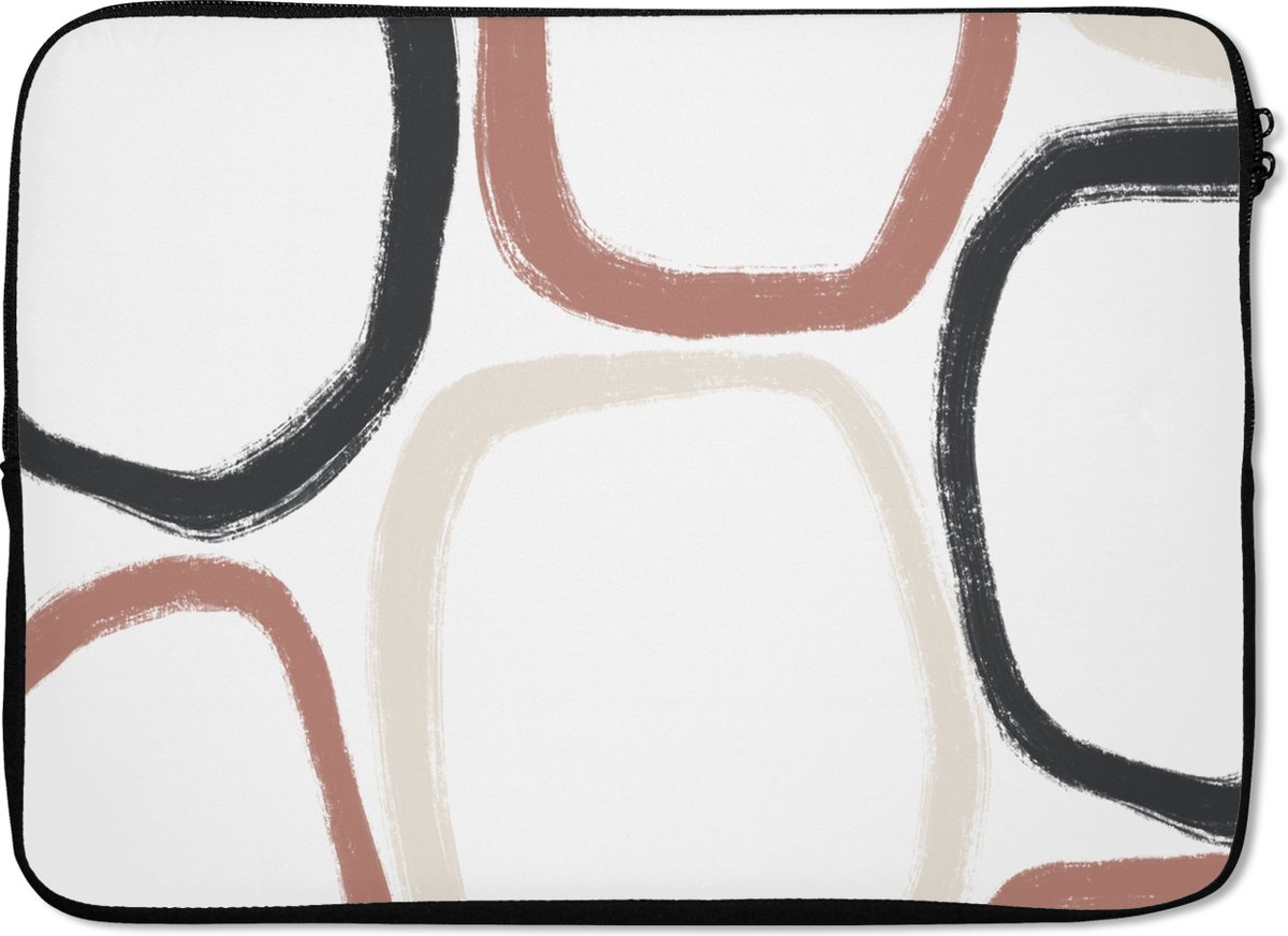 Laptophoes - Abstract - Pastel - Bloemen - Minimalisme - Laptop sleeve - Laptop case - 14 Inch