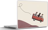 Laptop sticker - 15.6 inch - Hond - Retro - Bus - 36x27,5cm - Laptopstickers - Laptop skin - Cover