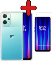 Hoesje Geschikt voor OnePlus Nord CE 2 Lite Hoesje Siliconen Case Hoes Met Screenprotector - Hoes Geschikt voor OnePlus Nord CE 2 Lite Hoes Cover Case - Transparant.