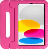 Hoes Geschikt voor iPad 2022 Hoes Kinder Hoesje Kids Case Shockproof Cover - Hoesje Geschikt voor iPad 10 Hoesje Kidscase - Roze