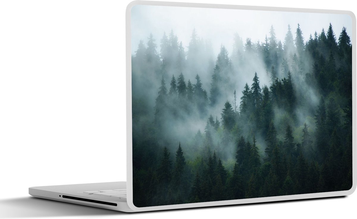 Laptop sticker - 17.3 inch - Mist - Bomen - Bos - 40x30cm - Laptopstickers - Laptop skin - Cover