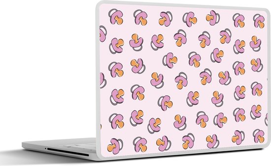 Autocollant Ordinateur Portable 15,6" - Motif Violet Effet Cuir - Protection Anti-rayures