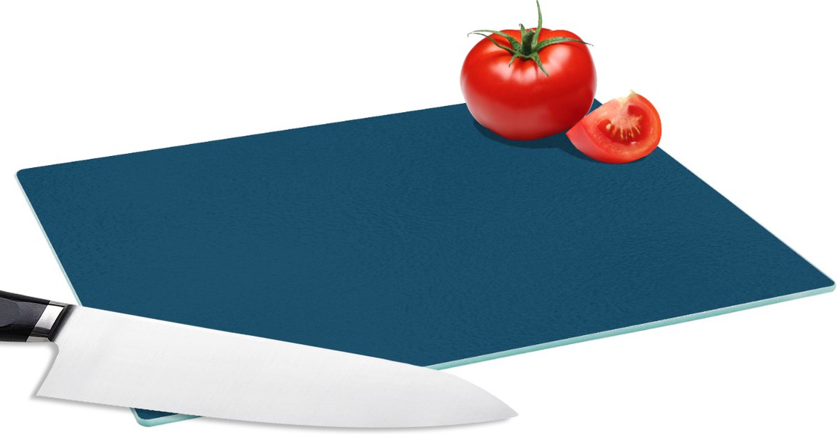 Glazen Snijplank - 28x20 - Indigo - Palet - Kleuren - Snijplanken Glas