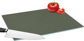 Planche à découper en Verres - 39x28 - Vert - Olive - Couleur - Planches à découper en Glas