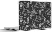 Laptop sticker - 10.1 inch - Patronen - Huis - Auto - 25x18cm - Laptopstickers - Laptop skin - Cover