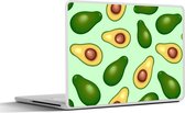 Laptop sticker - 12.3 inch - Avocado - Patronen - Groen - 30x22cm - Laptopstickers - Laptop skin - Cover
