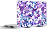 Autocollant pour ordinateur portable - 10,1 pouces - Aquarelle - Motifs - Violet - 25x18cm - Autocollants pour ordinateur portable - Skin pour ordinateur portable - Couverture