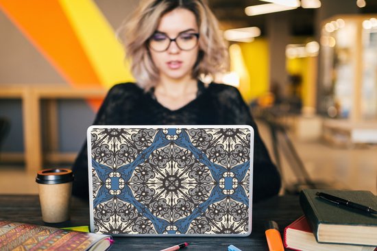 Sticker ordinateur portable - 14 pouces - Mandala - Motifs - Vintage