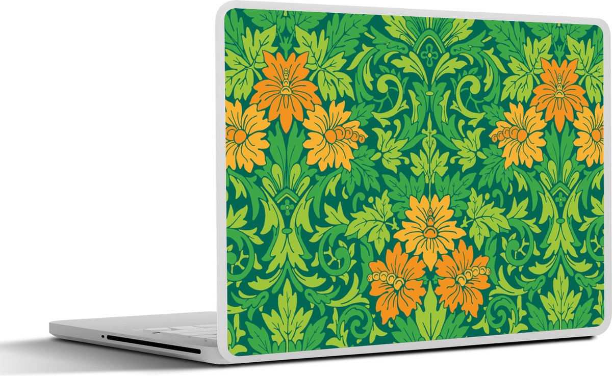 Laptop sticker - 17.3 inch - Bladeren - Bloemen - Boho - Hippie - Patronen - 40x30cm - Laptopstickers - Laptop skin - Cover