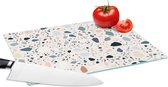 Planche à découper en Verres - 28x20 - Marbre - Pierres - Motifs - Glas à Planches à découper