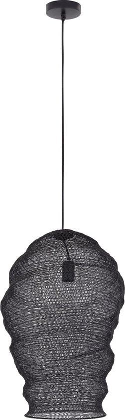 PTMD Miko Black iron wired hanging lamp see through L