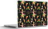 Laptop sticker - 10.1 inch - Brazilië - Carnaval - Patroon - 25x18cm - Laptopstickers - Laptop skin - Cover