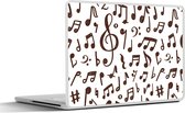 Laptop sticker - 15.6 inch - Muzieknoten - Patronen - Muziek - 36x27,5cm - Laptopstickers - Laptop skin - Cover