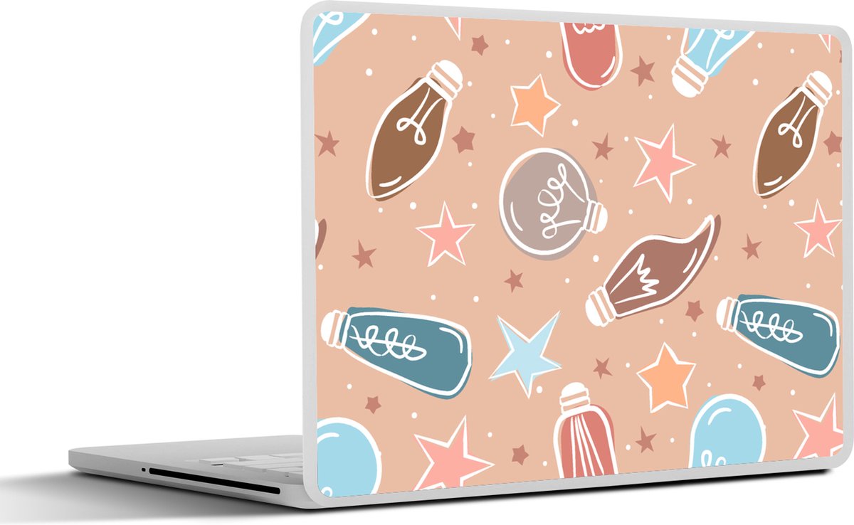 Laptop sticker - 17.3 inch - Cartoon - Pastel - Patronen - Lamp - 40x30cm - Laptopstickers - Laptop skin - Cover