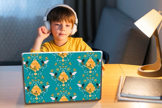 Sticker ordinateur portable - 10,1 pouces - Abeille - Ruche - Motifs