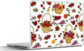 Laptop sticker - 15.6 inch - Mand - Fruit - Patronen - 36x27,5cm - Laptopstickers - Laptop skin - Cover