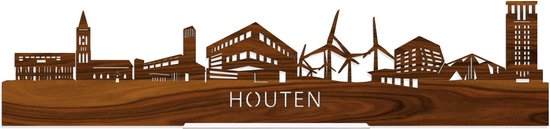 Standing Skyline Houten Palissander hout - 60 cm - Woondecoratie design - Decoratie om neer te zetten en om op te hangen - Meer steden beschikbaar - Cadeau voor hem - Cadeau voor haar - Jubileum - Verjaardag - Housewarming - Interieur -