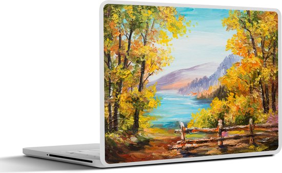 Laptop sticker - 14 inch - Schilderij - Olieverf - Planten - Natuur - 32x5x23x5cm - Laptopstickers - Laptop skin - Cover