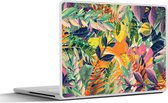 Laptop sticker - 14 inch - Bloemen - Jungle - Tropisch - 32x5x23x5cm - Laptopstickers - Laptop skin - Cover
