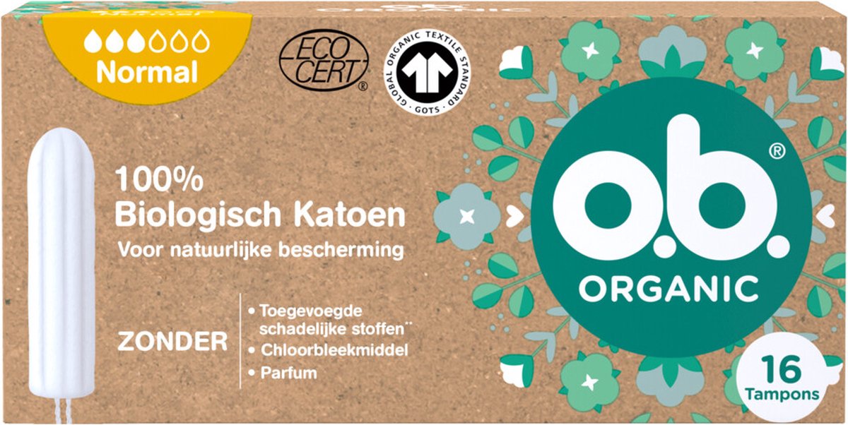 Goedkoopste 3x OB Organic Cotton Normaal 16 stuks