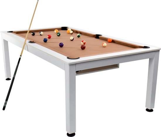 NORTH Essence Pooltafel/Eettafel Wit/Wit 7FT