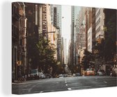 Canvas Schilderij Straat in New York - 60x40 cm - Wanddecoratie