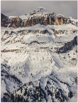 WallClassics - Poster Glossy – Snowy Mountains - 30x40 cm Photo sur Papier Poster avec Finition Brillante
