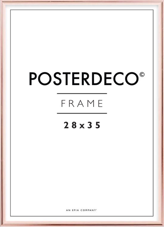 Fotolijst - Posterdeco - Premium Metaal - Fotomaat 28x35 cm - Posterlijst - Fotolijstje - Rose