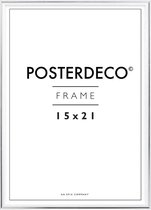 Fotolijst - Posterdeco - Premium Metaal - Fotomaat 15x21 cm (A5) - Posterlijst - Fotolijstje - Zilver