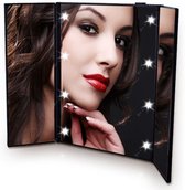 Miroir de Maquillage avec 8 lumières LED / Miroir cosmétique avec lumière / Miroir portable à trois volets