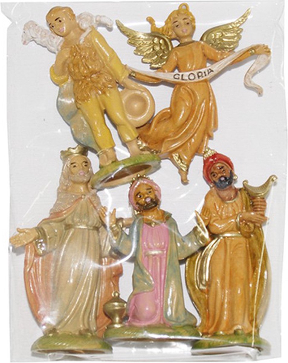 Kerstfiguren Wijzen, Engel Gloria en Herder - 9 cmEuromarchi