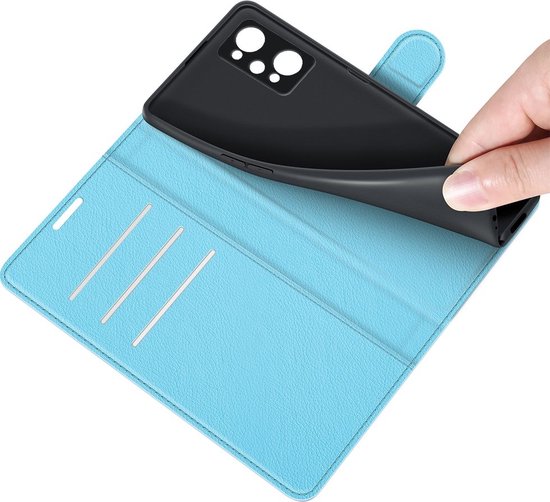 Étui Realme GT Neo 3T - Mobigear - Série Classic - Bookcase en similicuir - Blauw - Étui adapté pour Realme GT Neo 3T