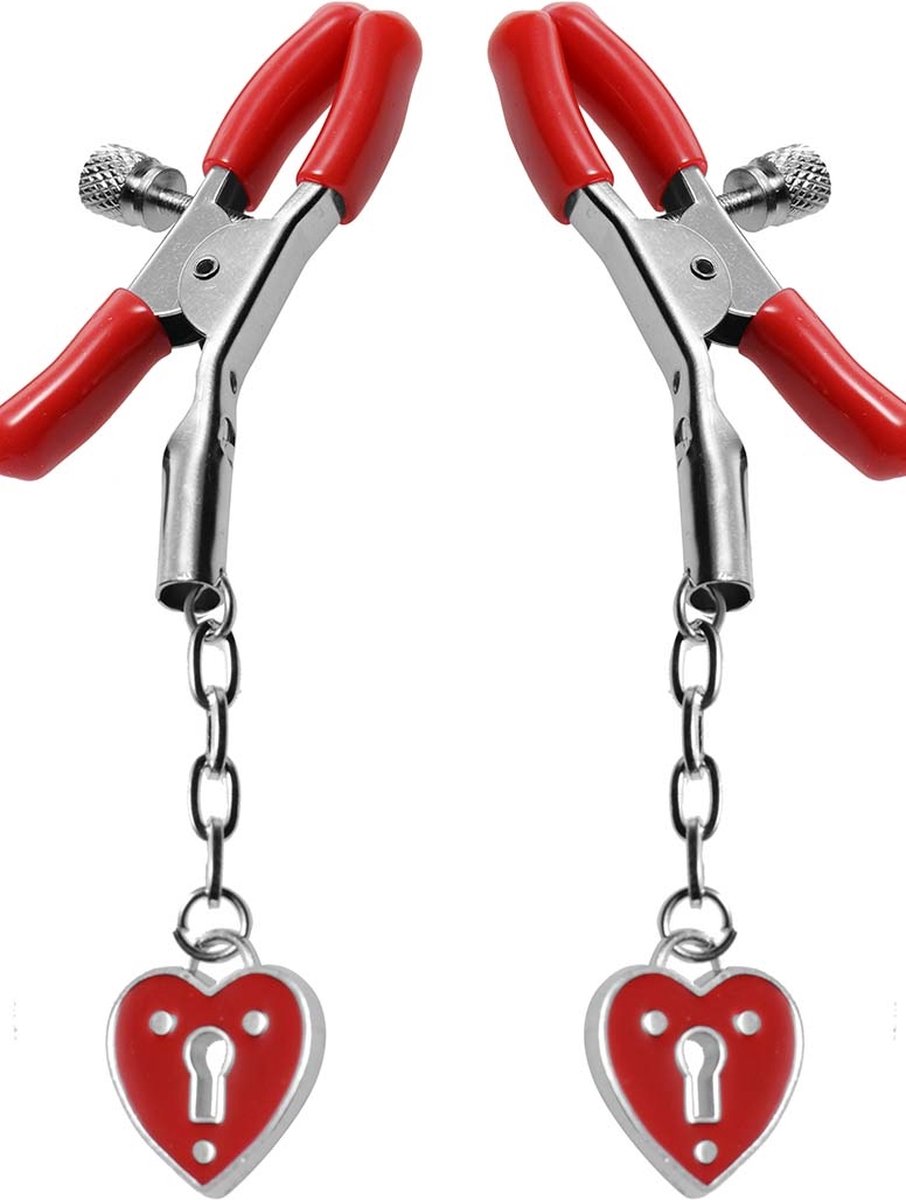 Goedkoopste XR Brands AE203 - MS Charmed Heart Padlock Nipple Clamps