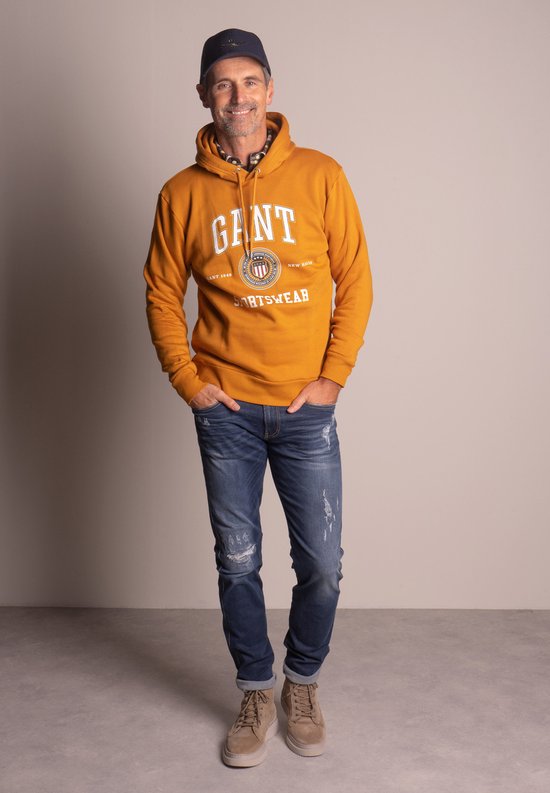 Gant Heren Hoodie Oranje maat XXL | bol.com