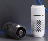 Purificateur d' Air L'air Pur | Purificateur d'air avec filtre HEPA H13 et ioniseur - Mini purificateur d'air avec filtre UV-C et charbon actif - Purificateur d' Air avec mode veille | Rechargeable | Éclairage LED | Noir