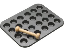 MasterClass tartelettevorm met deegversteviger - met 24 gaten en anti-aanbaklaag 35 x 27 cm